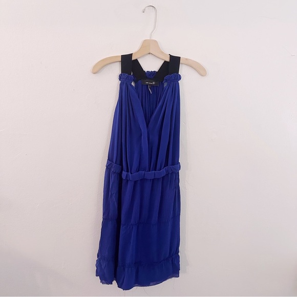 Isabel Marant Etoile Mini Dress Silk Purple Raw Hem Edges Sleeveless - Picture 7 of 7